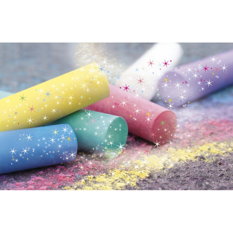 EBERHARD FABER craie de trottoir Glitter, effet paillettes, 20 pièces, seau plastique