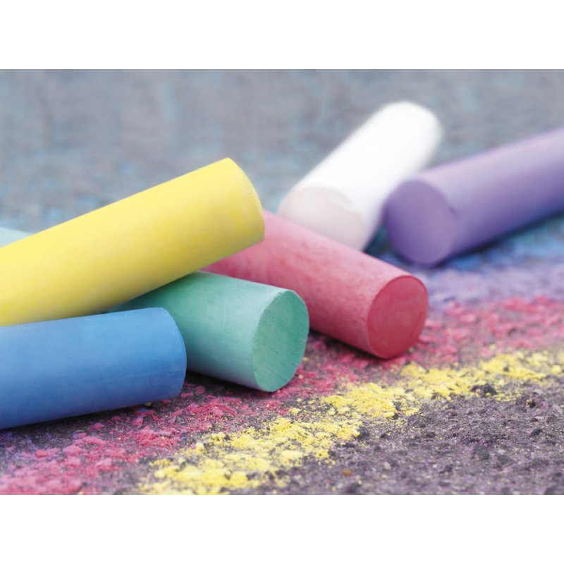 EBERHARD FABER craie de trottoir, rond, couleurs vives, 6 pièces