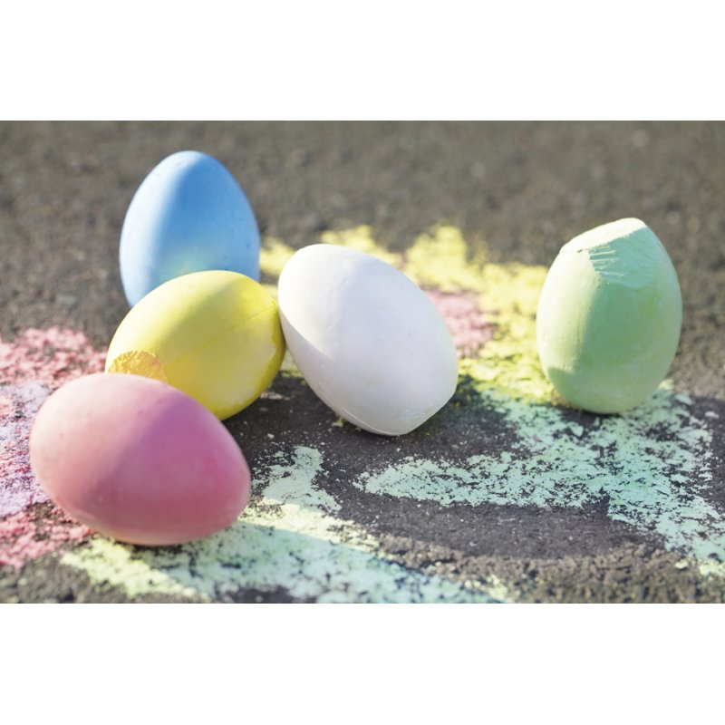 EBERHARD FABER craie de trottoir ovale, 6 couleurs, 6 pièces