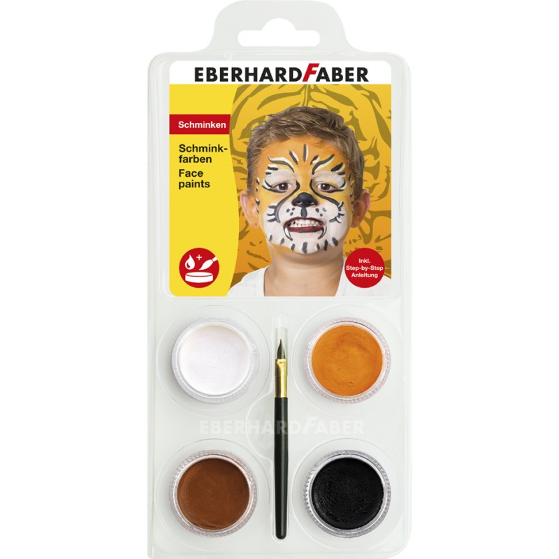 EBERHARD FABER schminkset Clown, 4 kleuren, inclusief penseel