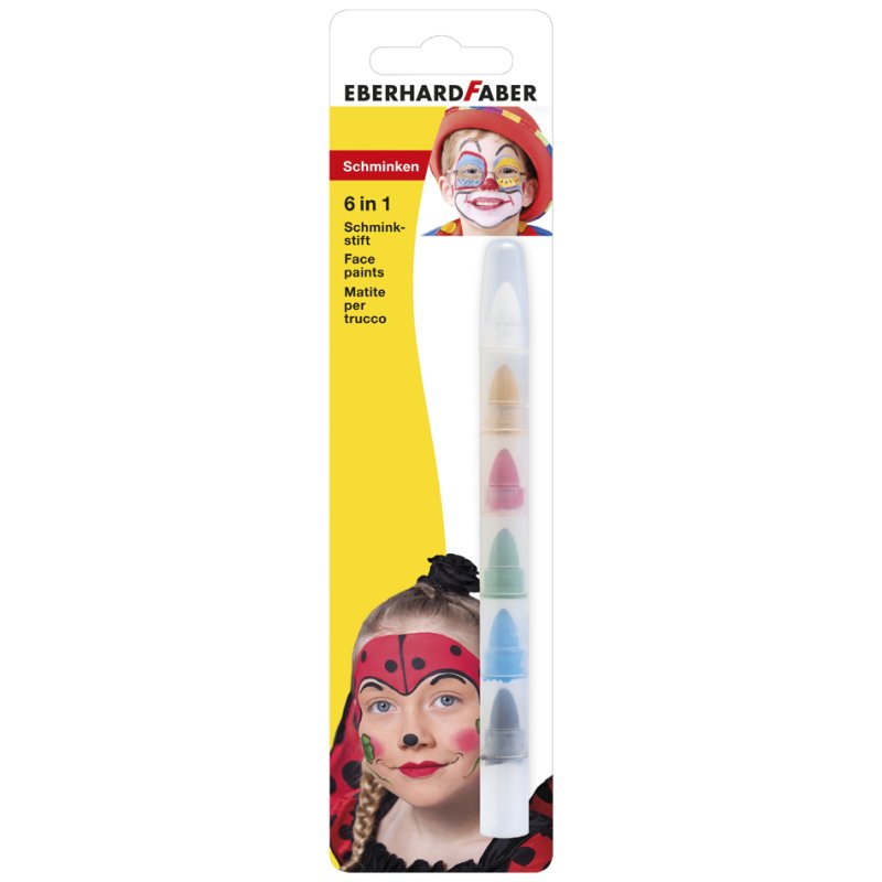 EBERHARD FABER schminkstift 6-in-1, 6 kleuren, dermatologisch getest