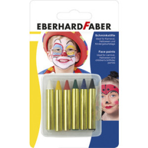 EBERHARD FABER schminkstiften kort, 6 kleuren, dermatologisch getest