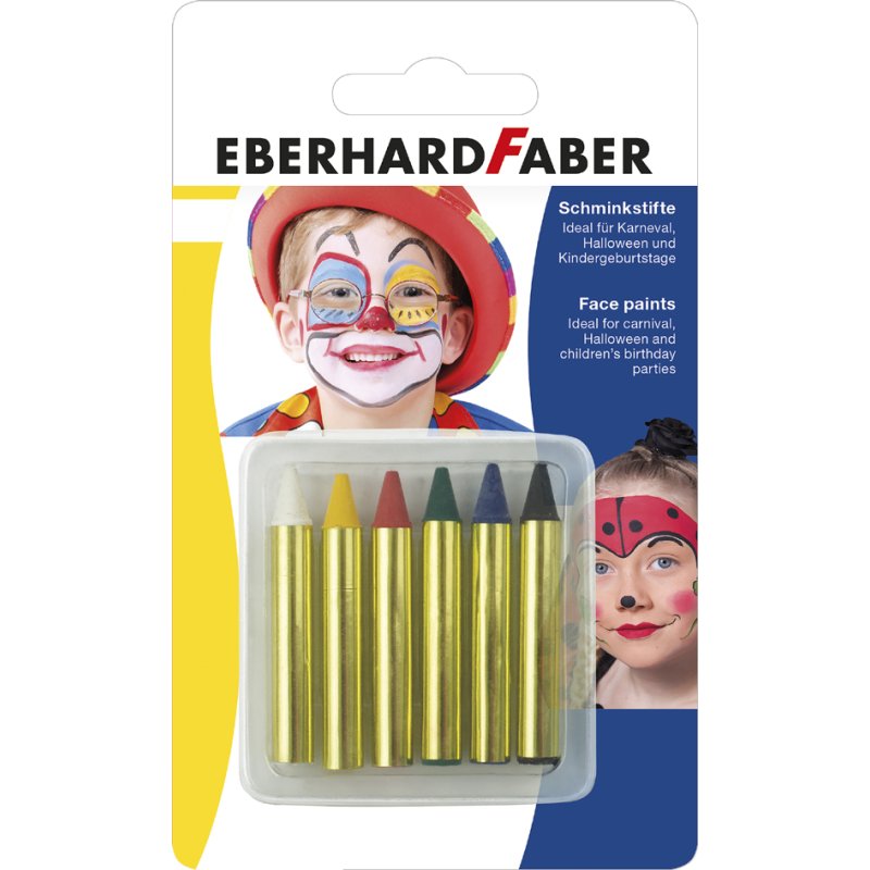 EBERHARD FABER schminkstiften kort, 6 kleuren, dermatologisch getest