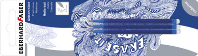 EBERHARD FABER navullingen uitwisbare gelpen, blauw, 0,7 mm, 3 stuks