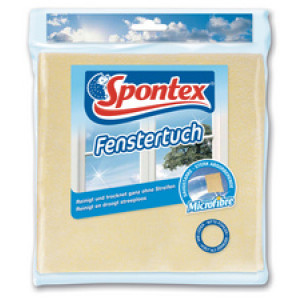 Spontex microvezeldoek ramen, geel, streepvrij reinigen