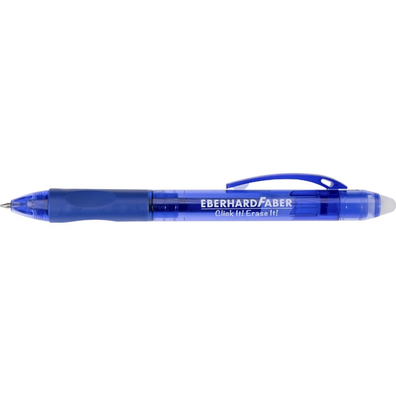 EBERHARD FABER stylo Click it! Erase it!, rechargeable, bleu, 0,7 mm