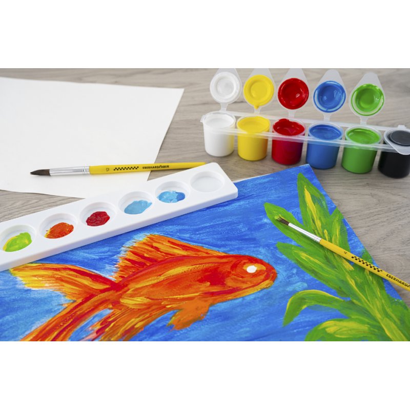 EBERHARD FABER peinture scolaire EFA Color, étui 6 pièces, 6 × 25 ml