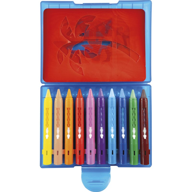 EBERHARD FABER minibadkrijt Kids, 10 stuks, gekleurde set met sjablonen