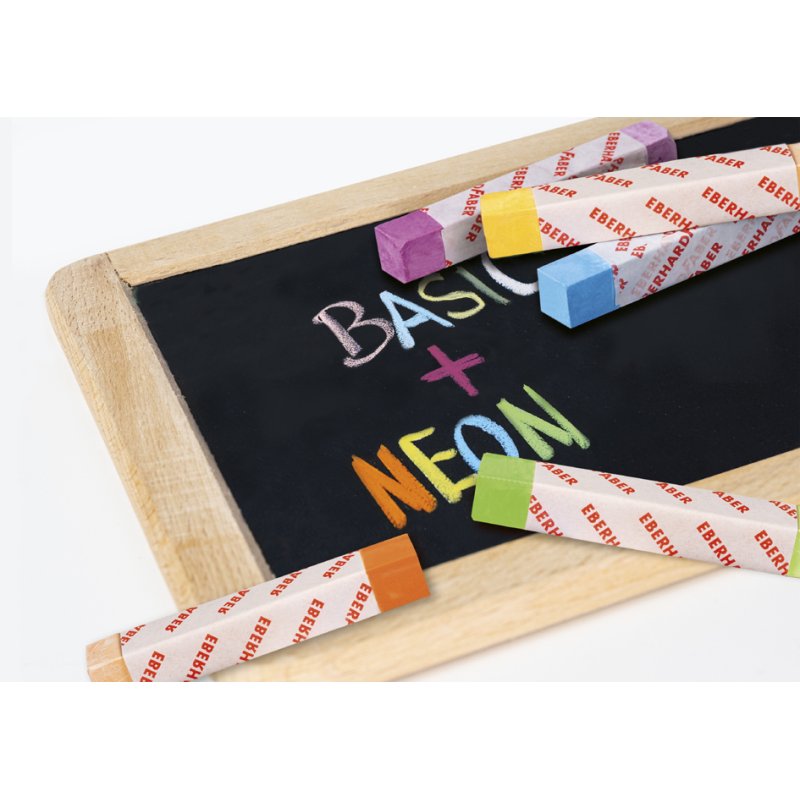 EBERHARD FABER craie de tableau COLORI BASIC + NEON, 6 couleurs basic & 6 couleurs néon, 12 pièces