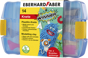 EBERHARD FABER Plasticine klei WINNER, 14-delige kunststof box, 14 stangen