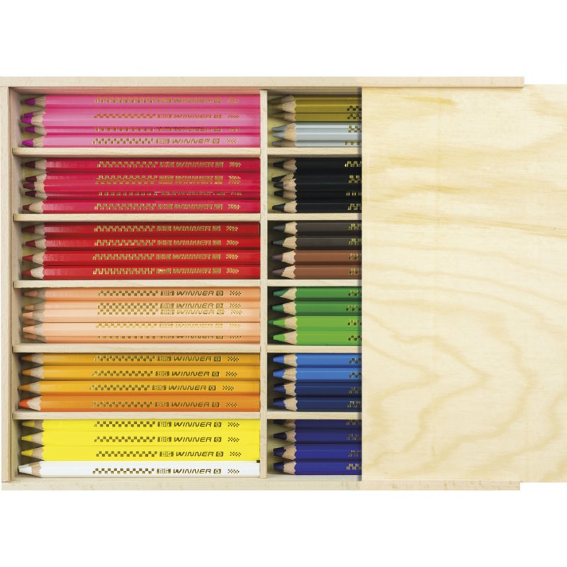EBERHARD FABER crayons de couleur Big Winner, hexagonaux, noyau 6 mm, 96 pièces