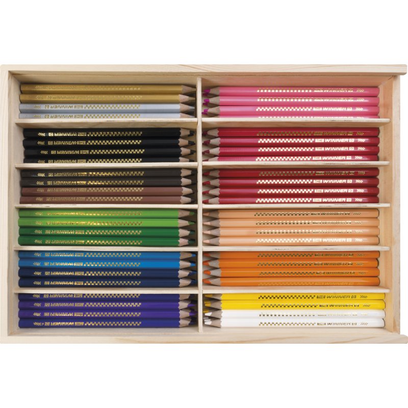 EBERHARD FABER THE WINNER colouring pencil, hexagonal, 18 colours, 144 pieces