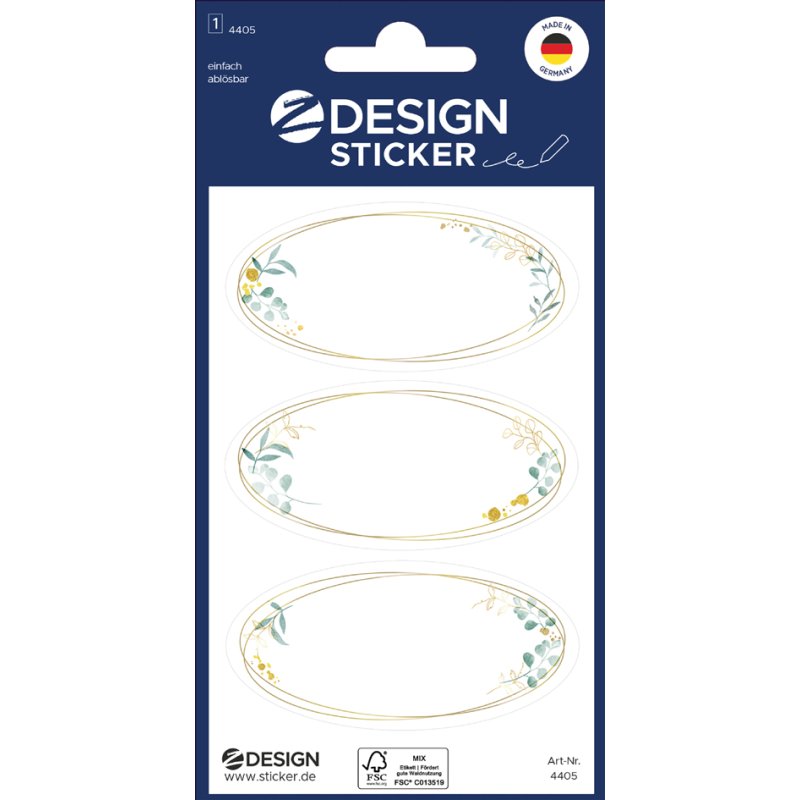 AVERY Zweckform étiquettes ménagères avec bordure, octogonales, blanc, 9 pièces