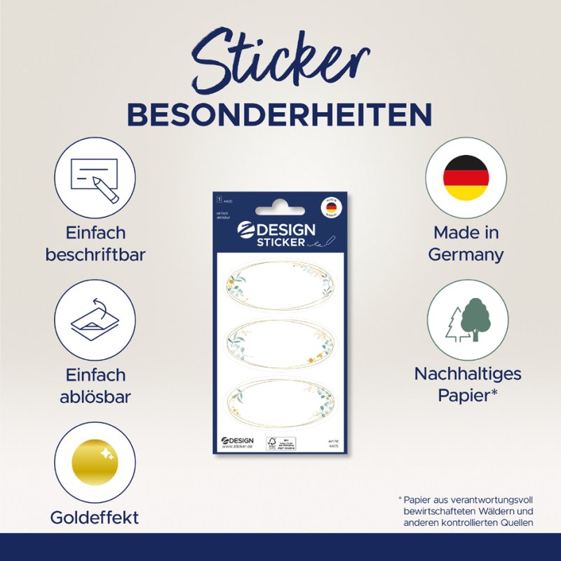 AVERY Zweckform étiquettes ménagères avec bordure, octogonales, blanc, 9 pièces