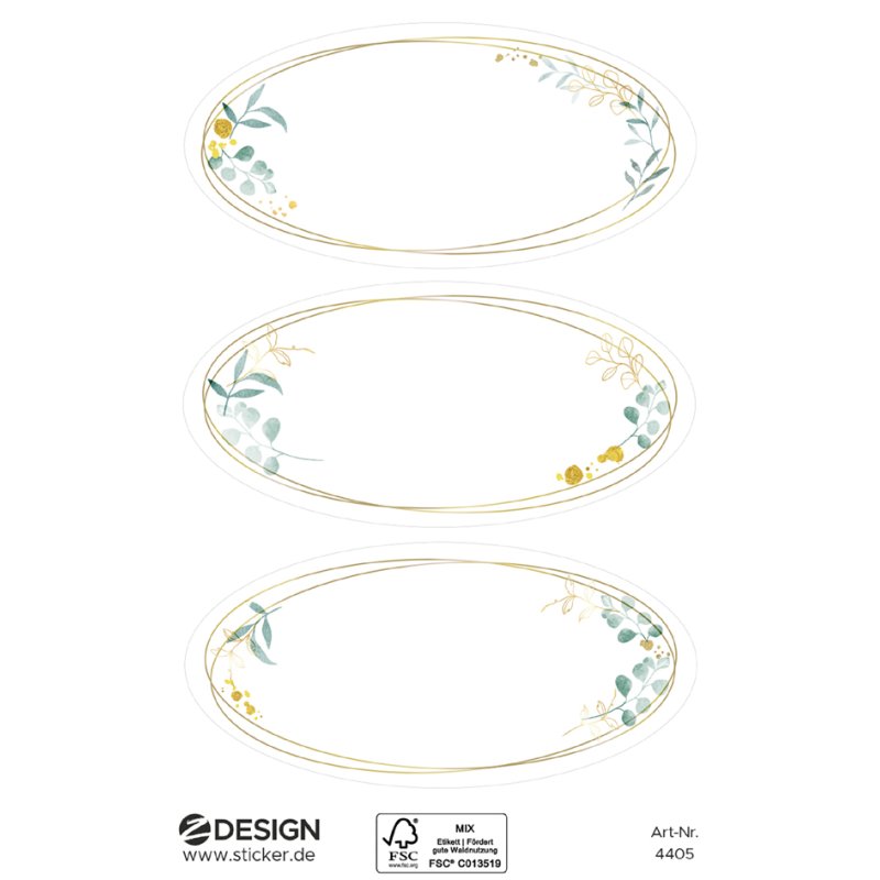AVERY Zweckform étiquettes ménagères avec bordure, octogonales, blanc, 9 pièces