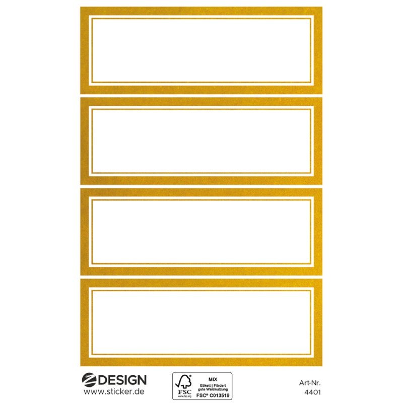 AVERY Zweckform étiquettes ménagères, cadre doré, 38×24 mm, 24 pièces