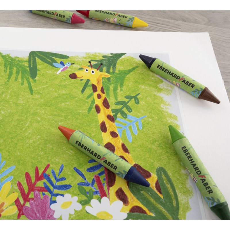 EBERHARD FABER crayons de couleur lavables Duo COLORI, double, résistant à l'eau, 6 pièces