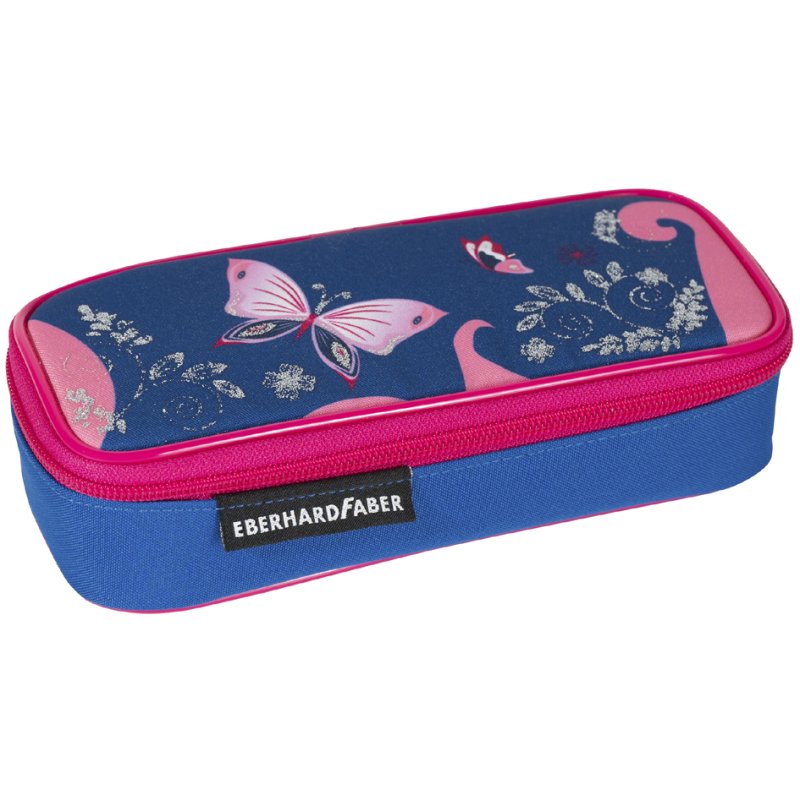 EBERHARD FABER étui papillon, rose/bleu, polyester
