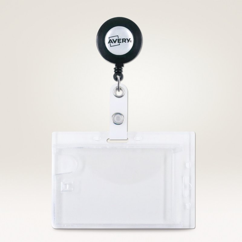 AVERY porte-badges avec clip, transparent, 54 × 85 mm, 25 pièces