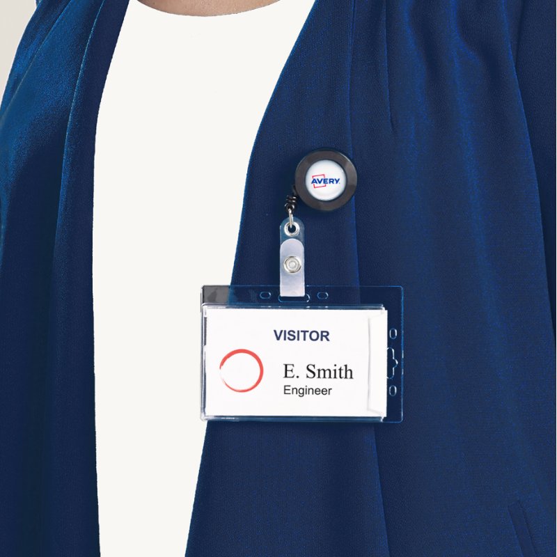 AVERY porte-badges avec clip, transparent, 54 × 85 mm, 25 pièces