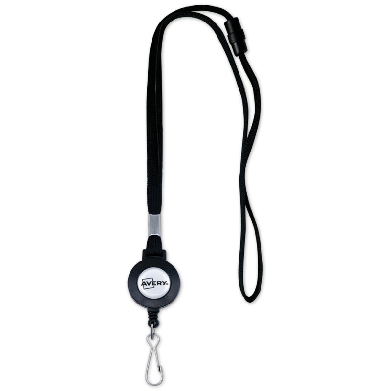 AVERY cordon textile rétractable, noir, 10 pièces