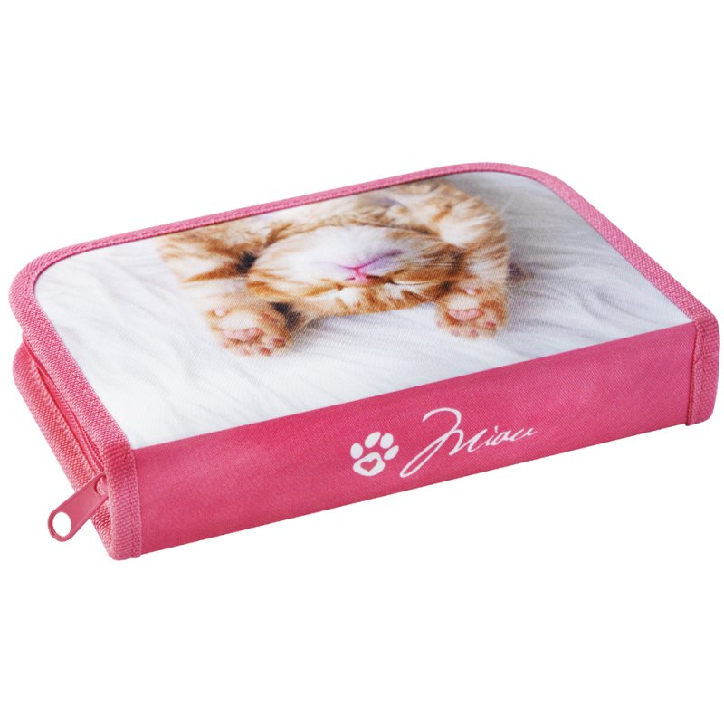 EBERHARD FABER étui à crayons chat, 42 pièces, rose, polyester
