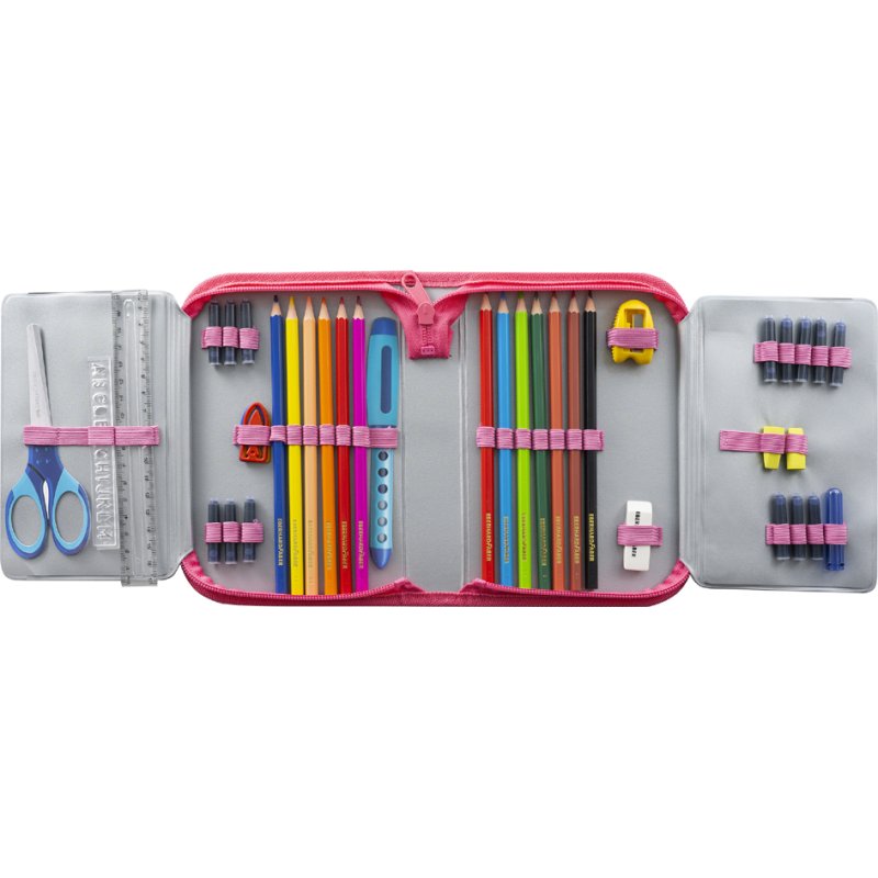 EBERHARD FABER étui à crayons chat, 42 pièces, rose, polyester