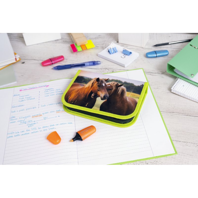 EBERHARD FABER set de stylos cheval, 42 pièces, vert néon, 196×132×34 mm