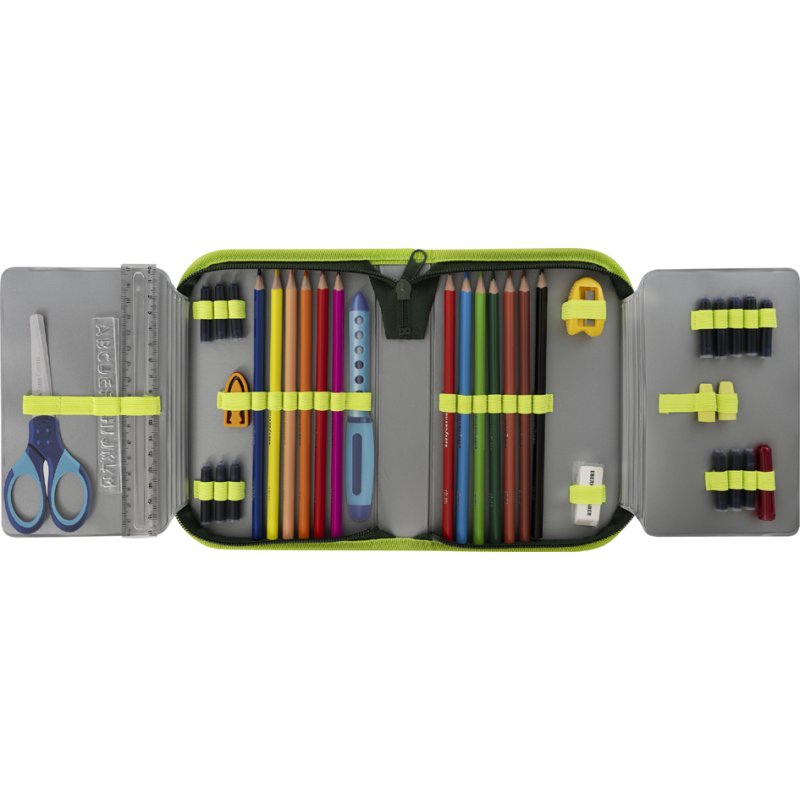 EBERHARD FABER set de stylos cheval, 42 pièces, vert néon, 196×132×34 mm