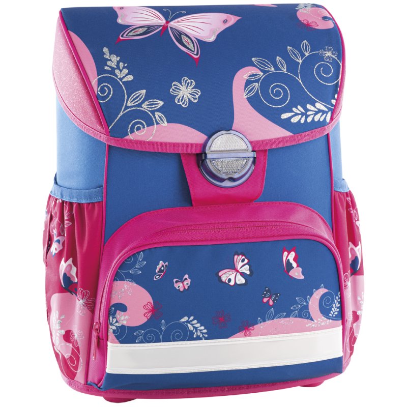 EBERHARD FABER ensemble cartable EFAlino papillon, 4 pièces, polyester, rose/bleu