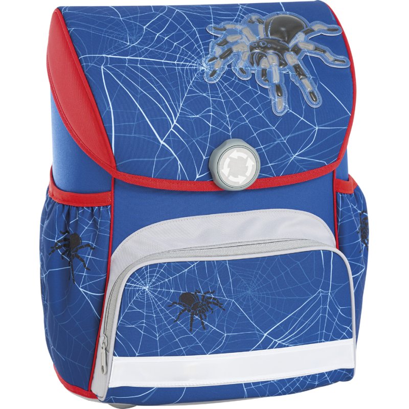 EBERHARD FABER schooltas set EFAlino spinmotief, 4-delig, blauw/rood