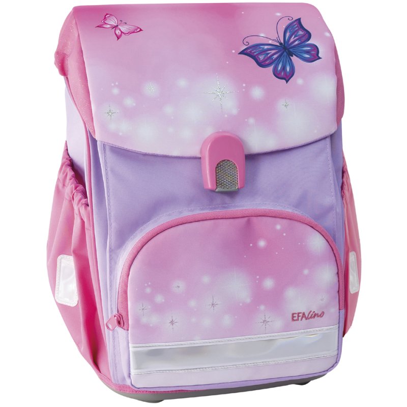 EBERHARD FABER ensemble cartable scolaire EFAlino Vlinder II, 4 pièces, rose, 18 litres