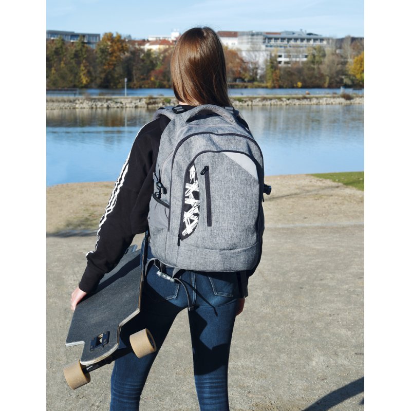 EBERHARD FABER schoolrugzak X-Style, grijs/zwart, 30 liter