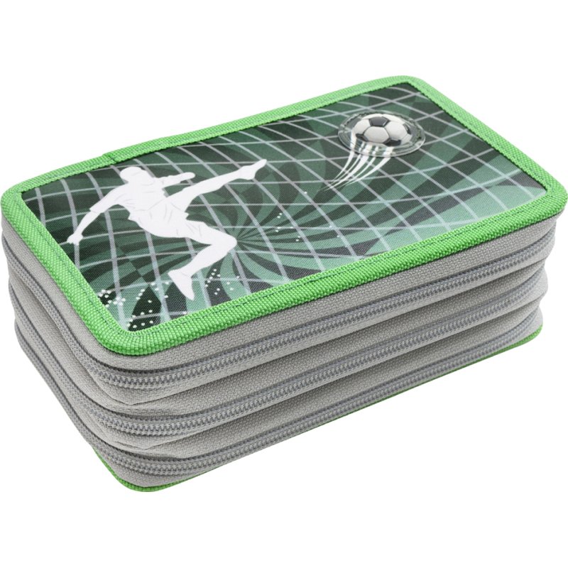 EBERHARD FABER etui Triple Decker voetbal, groen/grijs