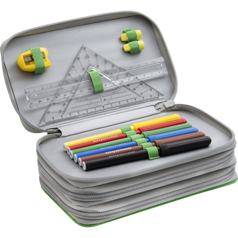 EBERHARD FABER etui Triple Decker voetbal, groen/grijs