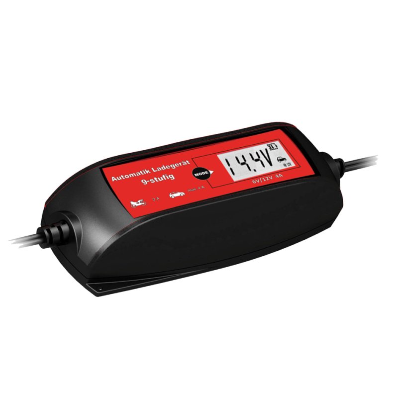 IWH chargeur de batterie 2/4A, 6/12V, entièrement automatique, écran LCD