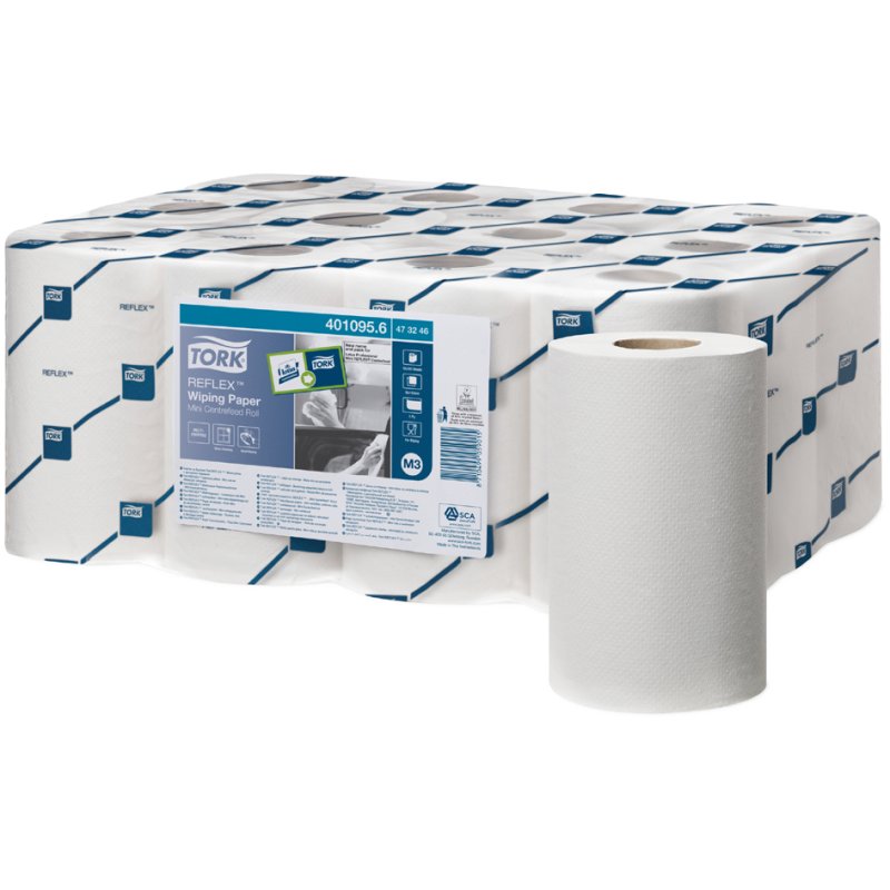 Tork rouleau de nettoyage tout-en-un, 1 pli, blanc, 120,1 m