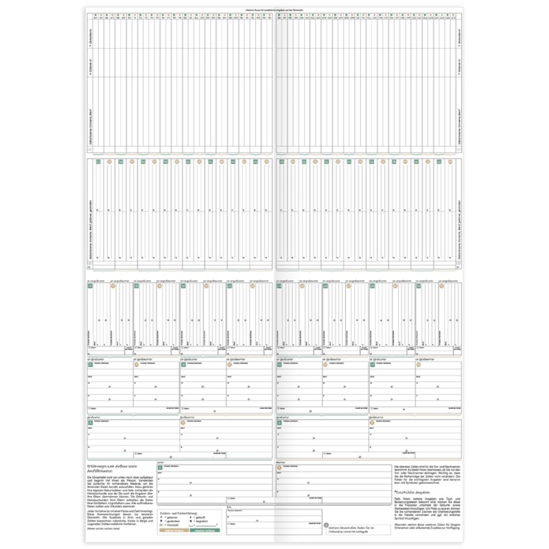 RNK Verlag family tree form Mijn Stamboom, A2, 160 g/m², 127 persons