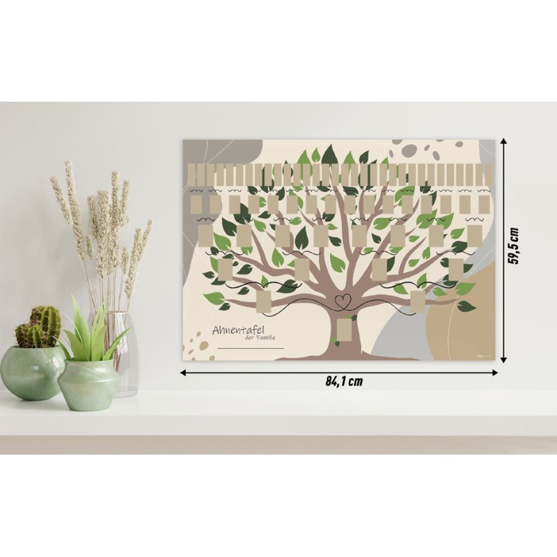 RNK Verlag illustrated family tree, A1, 63 people, 6 generations