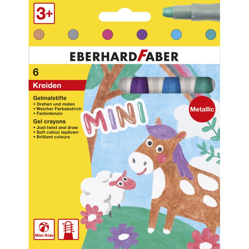 EBERHARD FABER gelstiften metallic, set van 6, 1-7 mm
