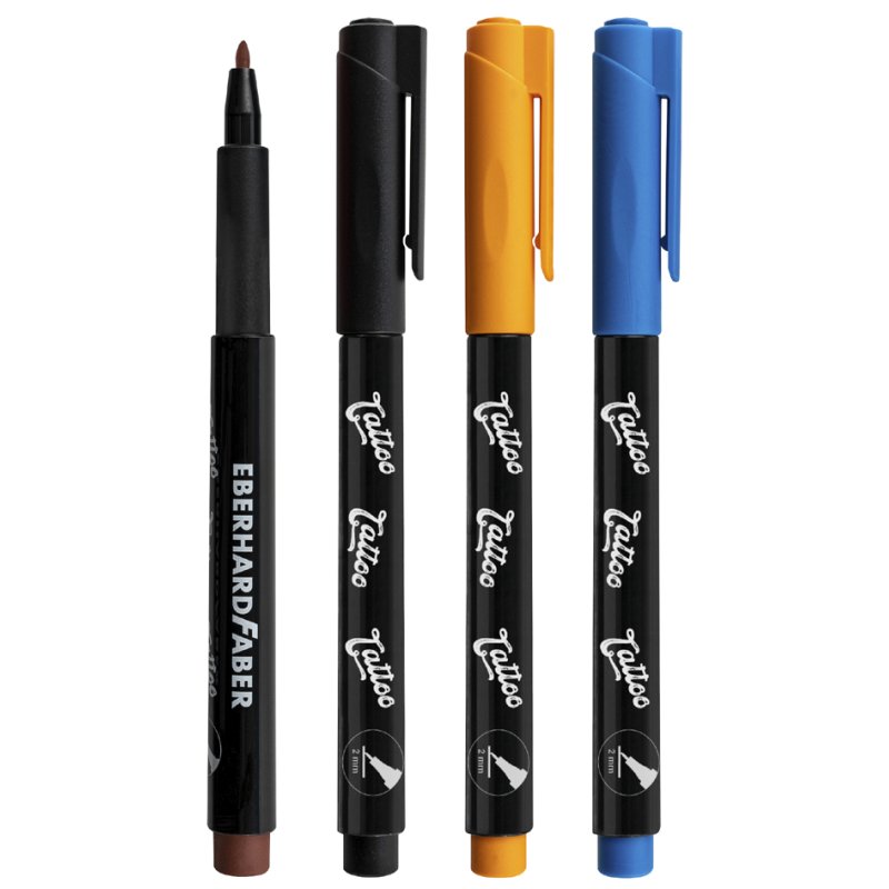 EBERHARD FABER tattoomarkers set Beach, 4 stuks, afwaschbaar