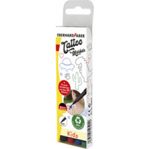 EBERHARD FABER tattoo stiften set kinderen, afwasbaar, 4 stuks, 4 kleuren