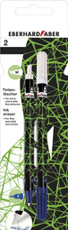 EBERHARD FABER inktgum, neongroen/zwart, 2 stuks