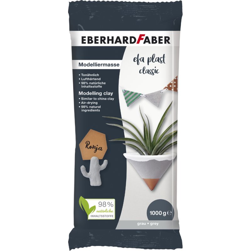 EBERHARD FABER boetseerklei EFA Plast classic, terracotta, luchthardend, 500 g