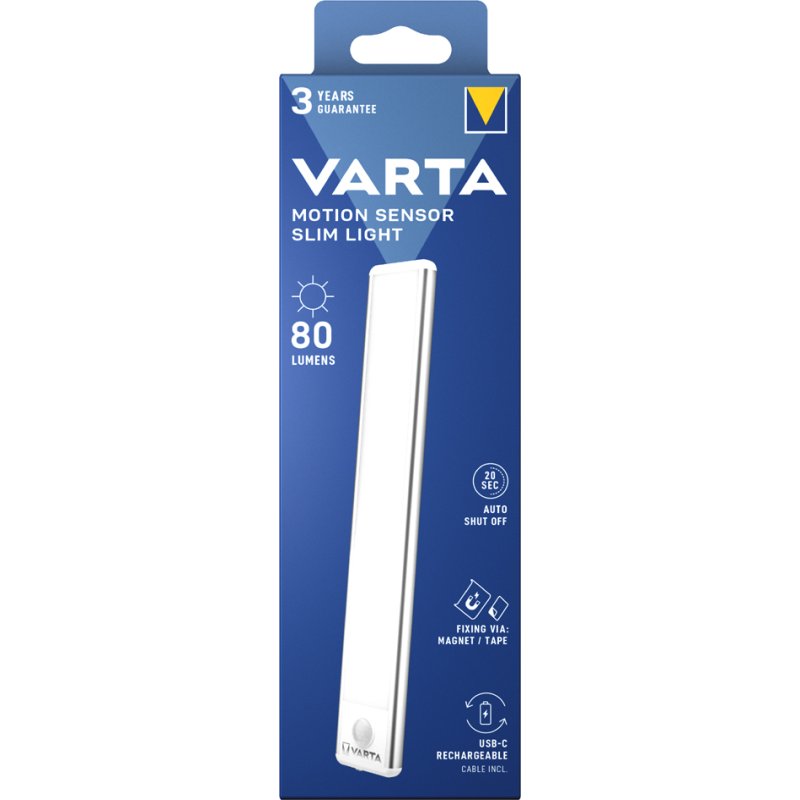 VARTA LED onderbouwlamp Motion Sensor Slim Light, bewegingssensor, warmwit, oplaadbaar