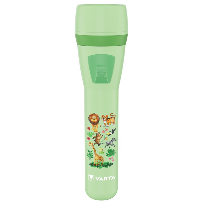 VARTA zaklamp voor kinderen jungle design, groen, 4 m bereik