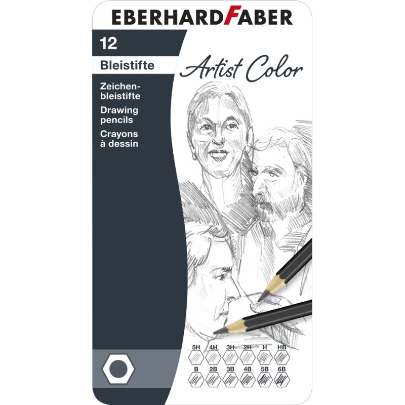 EBERHARD FABER pencils, 12 pieces, 3.0 mm, 12 grades