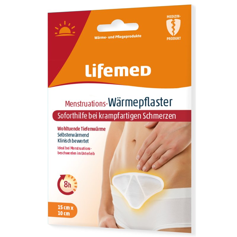Lifemed compresse menstruelle chauffante, 100 × 150 mm, blanc