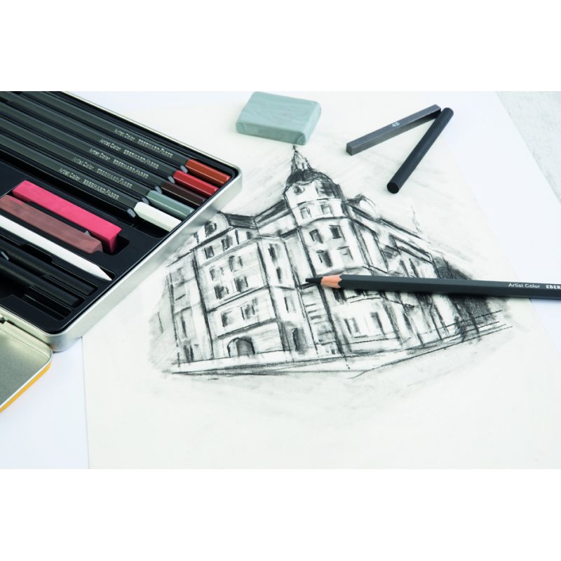 EBERHARD FABER Coffret de couleurs Artist Color, 16 pièces, étui métallique