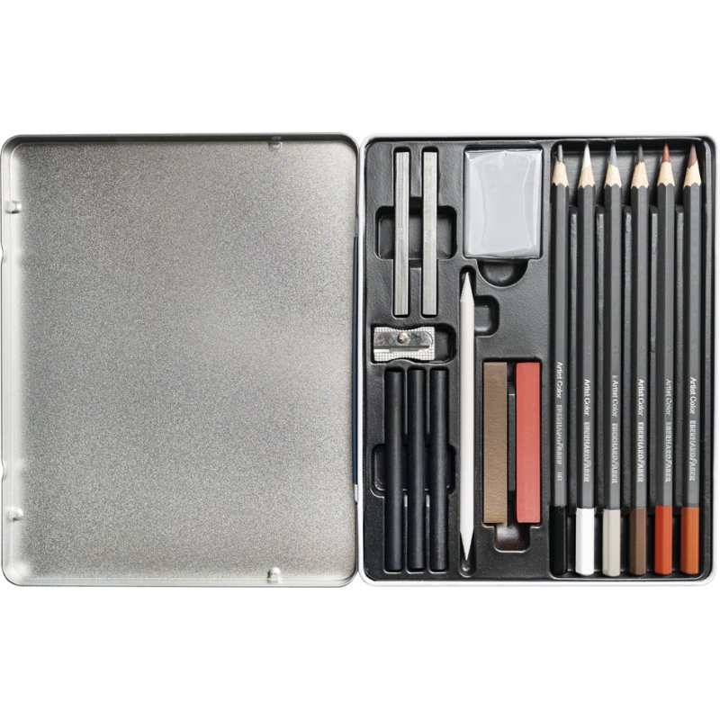 EBERHARD FABER Coffret de couleurs Artist Color, 16 pièces, étui métallique